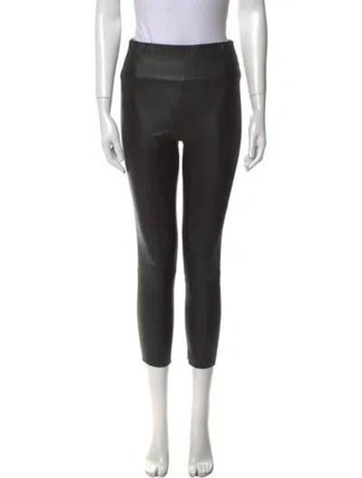 Pre-owned Sprwmn Leather Skinny Leg Pants In Black