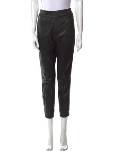 Pre-owned Sprwmn Leather Skinny Leg Pants In Black