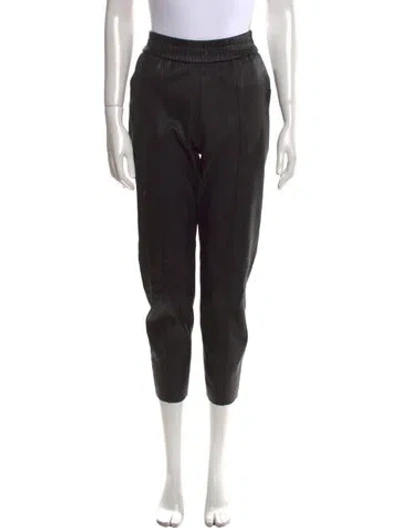 Pre-owned Sprwmn Leather Skinny Leg Pants In Black