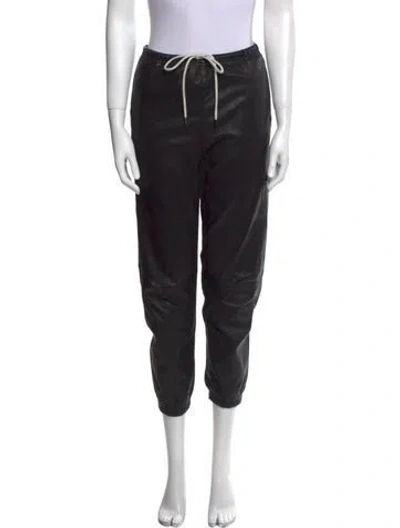 Pre-owned Sprwmn Leather Skinny Leg Pants In Black