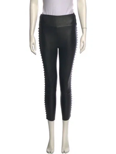 Pre-owned Sprwmn Leather Skinny Leg Pants In Black