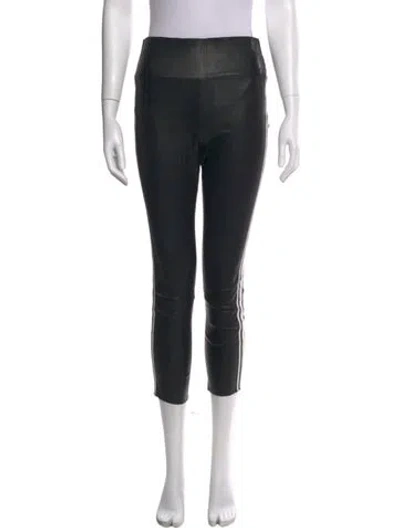 Pre-owned Sprwmn Leather Skinny Leg Pants In Black