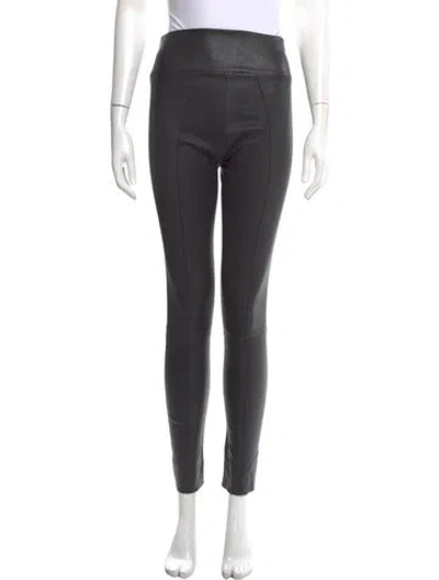Pre-owned Sprwmn Leather Skinny Leg Pants In Black