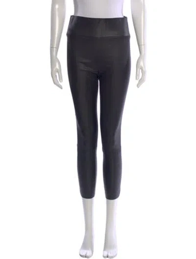 Pre-owned Sprwmn Leather Skinny Leg Pants In Black