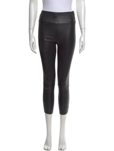 Pre-owned Sprwmn Leather Skinny Leg Pants In Black