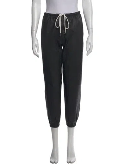 Pre-owned Sprwmn Leather Skinny Leg Pants In Black
