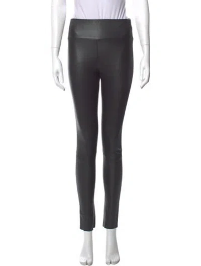 Pre-owned Sprwmn Leather Skinny Leg Pants In Black
