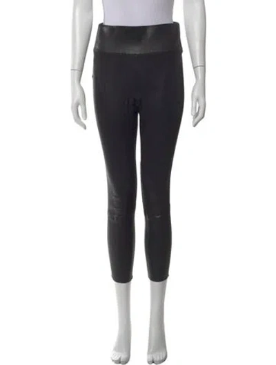 Pre-owned Sprwmn Leather Skinny Leg Pants In Black