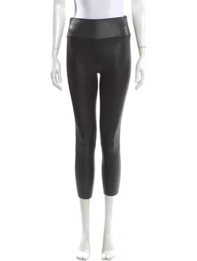 Pre-owned Sprwmn Leather Skinny Leg Pants In Black