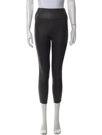 Pre-owned Sprwmn Leather Skinny Leg Pants In Black