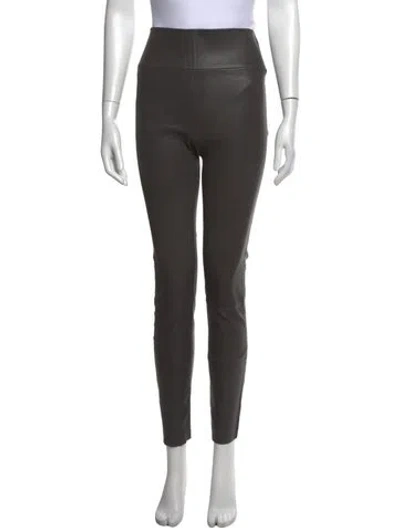 Pre-owned Sprwmn Leather Skinny Leg Pants In Black