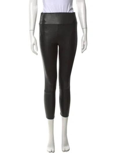 Pre-owned Sprwmn Leather Skinny Leg Pants In Black