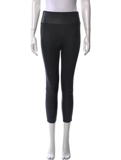 Pre-owned Sprwmn Leather Skinny Leg Pants In Black