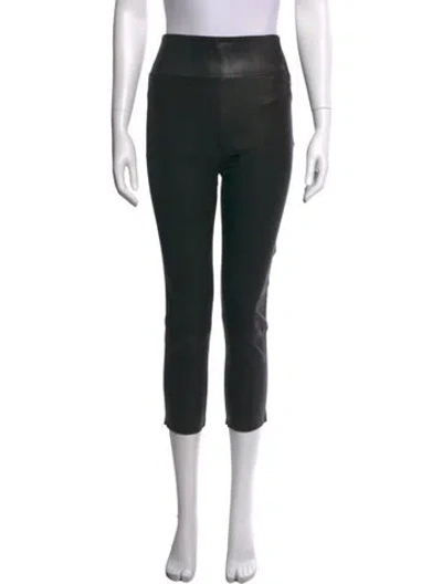 Pre-owned Sprwmn Leather Skinny Leg Pants In Black