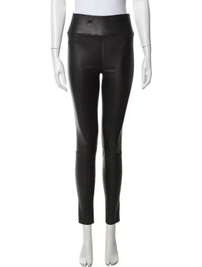 Pre-owned Sprwmn Leather Skinny Leg Pants In Black