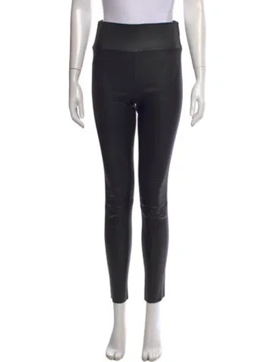 Pre-owned Sprwmn Leather Skinny Leg Pants In Black