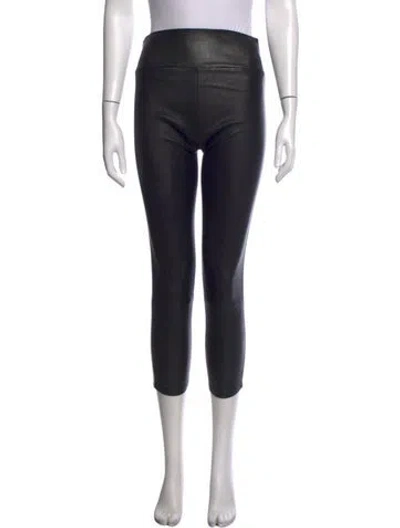 Pre-owned Sprwmn Leather Skinny Leg Pants In Black