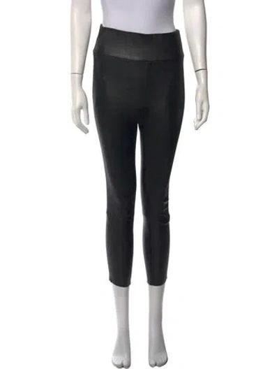 Pre-owned Sprwmn Leather Skinny Leg Pants In Black