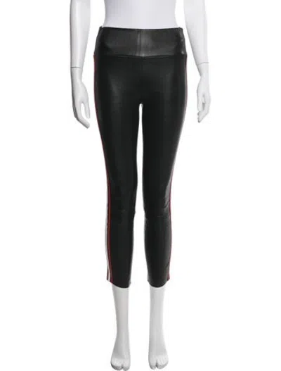 Pre-owned Sprwmn Leather Skinny Leg Pants In Black