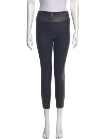 Pre-owned Sprwmn Leather Skinny Leg Pants In Blue