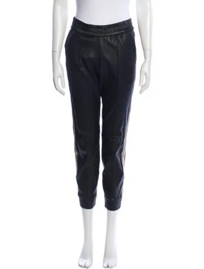 Pre-owned Sprwmn Leather Skinny Leg Pants In Blue