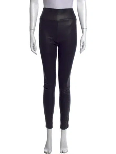 Pre-owned Sprwmn Leather Skinny Leg Pants In Blue