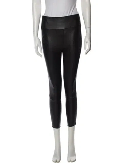 Pre-owned Sprwmn Leather Skinny Leg Pants In Brown