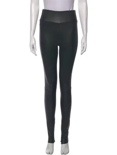 Pre-owned Sprwmn Leather Skinny Leg Pants In Gray