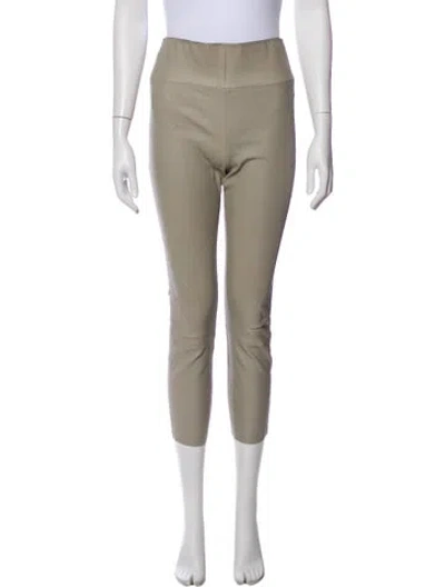 Pre-owned Sprwmn Leather Skinny Leg Pants In Gray