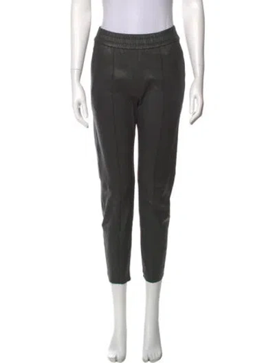 Pre-owned Sprwmn Leather Skinny Leg Pants In Grey