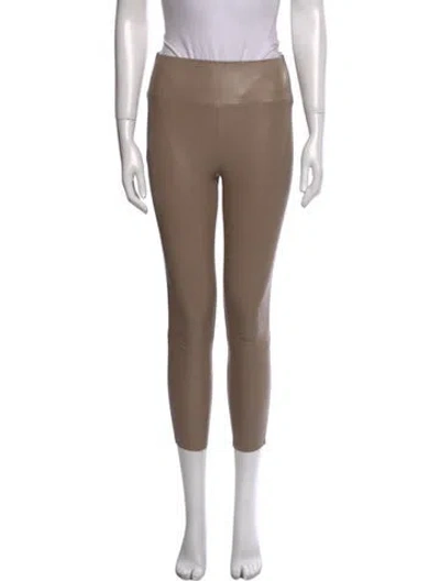 Pre-owned Sprwmn Leather Skinny Leg Pants In Neutral