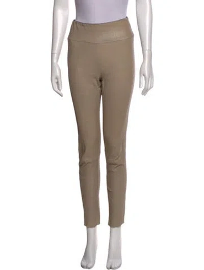Pre-owned Sprwmn Leather Skinny Leg Pants In Neutral