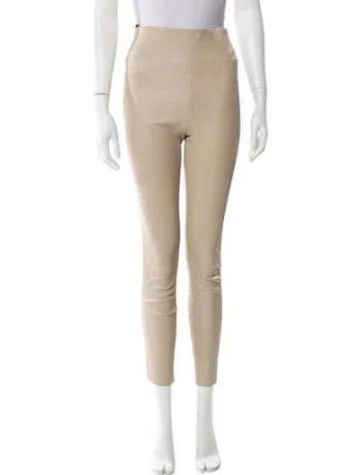 Pre-owned Sprwmn Leather Skinny Leg Pants In Neutral
