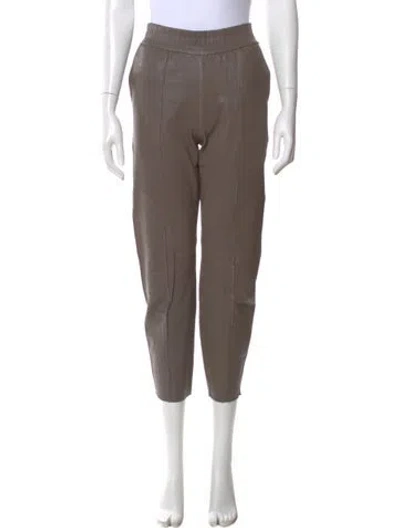 Pre-owned Sprwmn Leather Skinny Leg Pants In Neutral