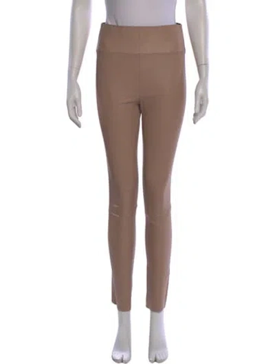 Pre-owned Sprwmn Leather Skinny Leg Pants In Neutral