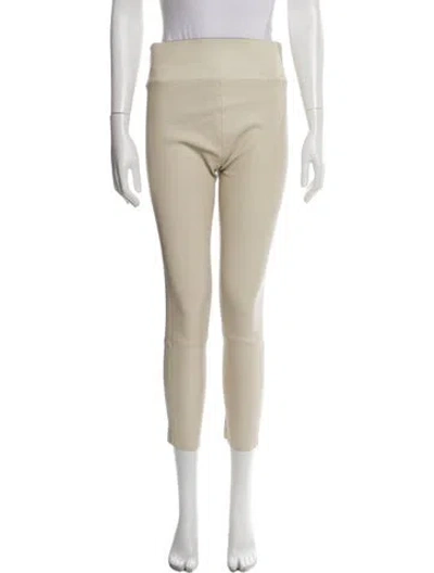 Pre-owned Sprwmn Leather Skinny Leg Pants In Neutral