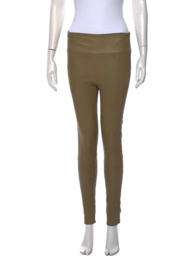 Pre-owned Sprwmn Leather Skinny Leg Pants In Neutral
