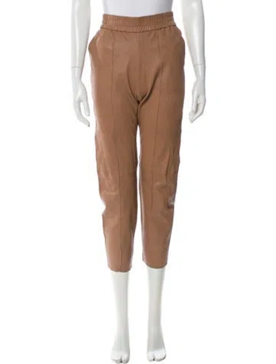 Pre-owned Sprwmn Leather Skinny Leg Pants In Neutrals