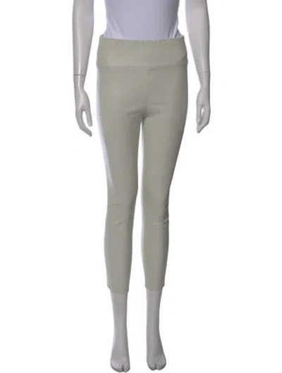 Pre-owned Sprwmn Leather Skinny Leg Pants In White