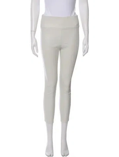 Pre-owned Sprwmn Leather Skinny Leg Pants In White