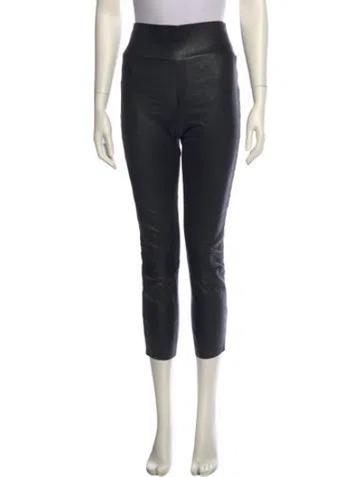 Pre-owned Sprwmn Leather Straight Leg Pants In Black