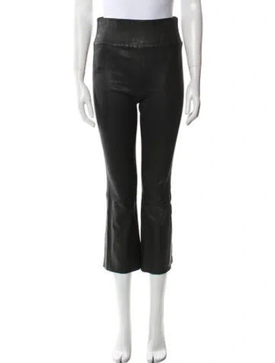 Pre-owned Sprwmn Leather Straight Leg Pants In Black