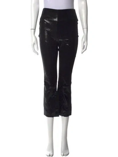 Pre-owned Sprwmn Leather Straight Leg Pants In Black