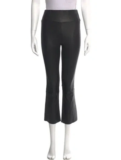 Pre-owned Sprwmn Leather Straight Leg Pants In Black