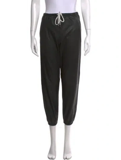 Pre-owned Sprwmn Leather Straight Leg Pants In Black