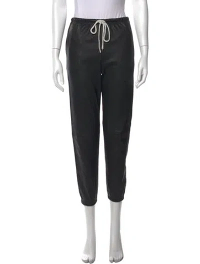 Pre-owned Sprwmn Leather Straight Leg Pants In Black