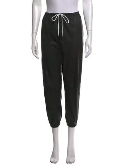 Pre-owned Sprwmn Leather Straight Leg Pants In Black