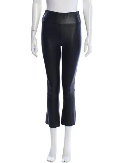 Pre-owned Sprwmn Leather Straight Leg Pants In Blue