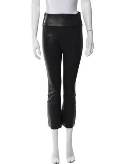 Pre-owned Sprwmn Leather Straight Leg Pants In Blue