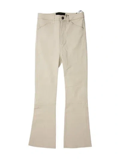 Pre-owned Sprwmn Leather Straight Leg Pants In Gray